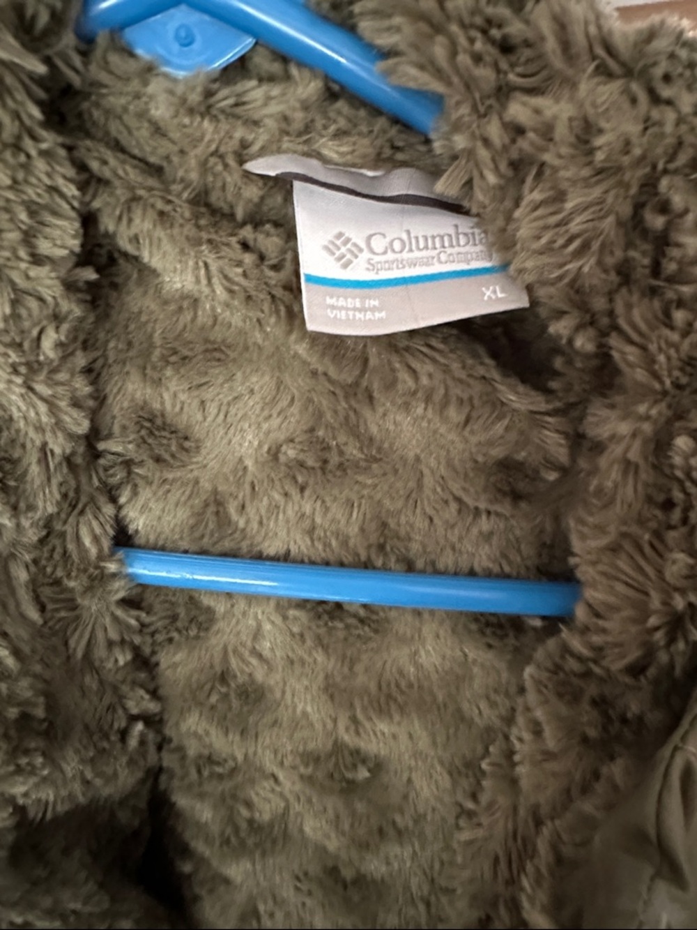 Columbia Olive Green Faux Fur Jacket